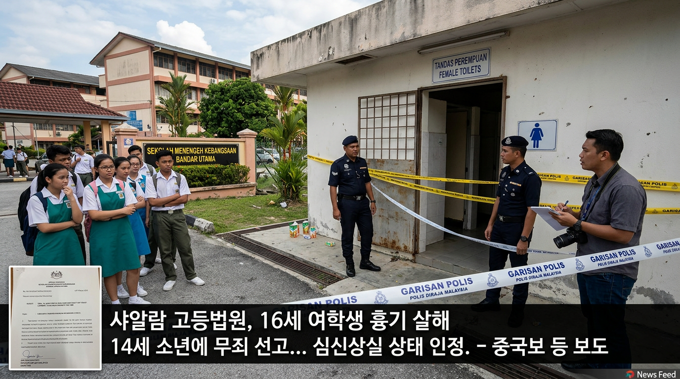 “학교 화장실서 발생한 참혹한 비극”… 말레이시아 고등법원, 16세 선배 살해 10대 소년에 ‘심신상실’ 무죄 선고 후 정신병원 수감 명령